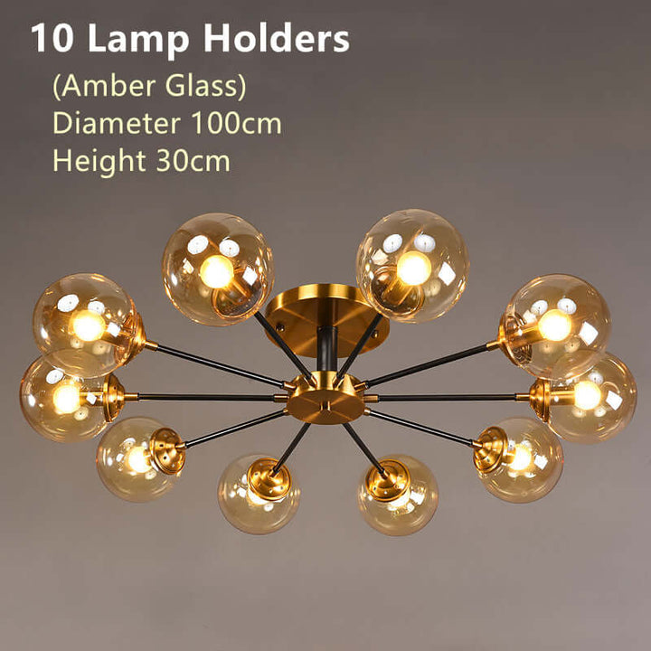 Modern Copper LED Chandelier