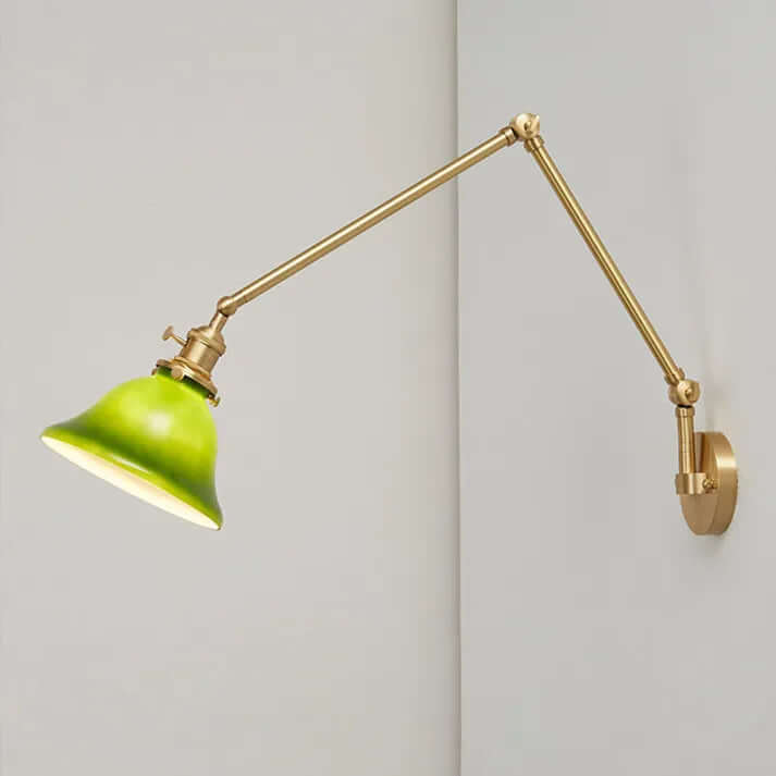 Adjustable Green Glass Wall Light