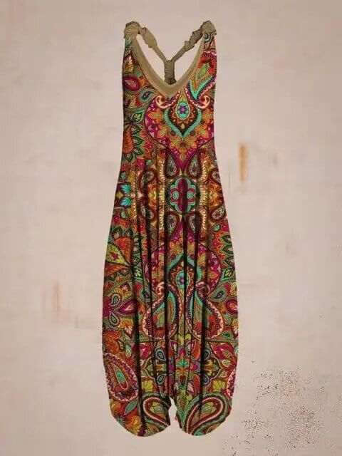 Women's Boho Sleeveless Jumpsuit