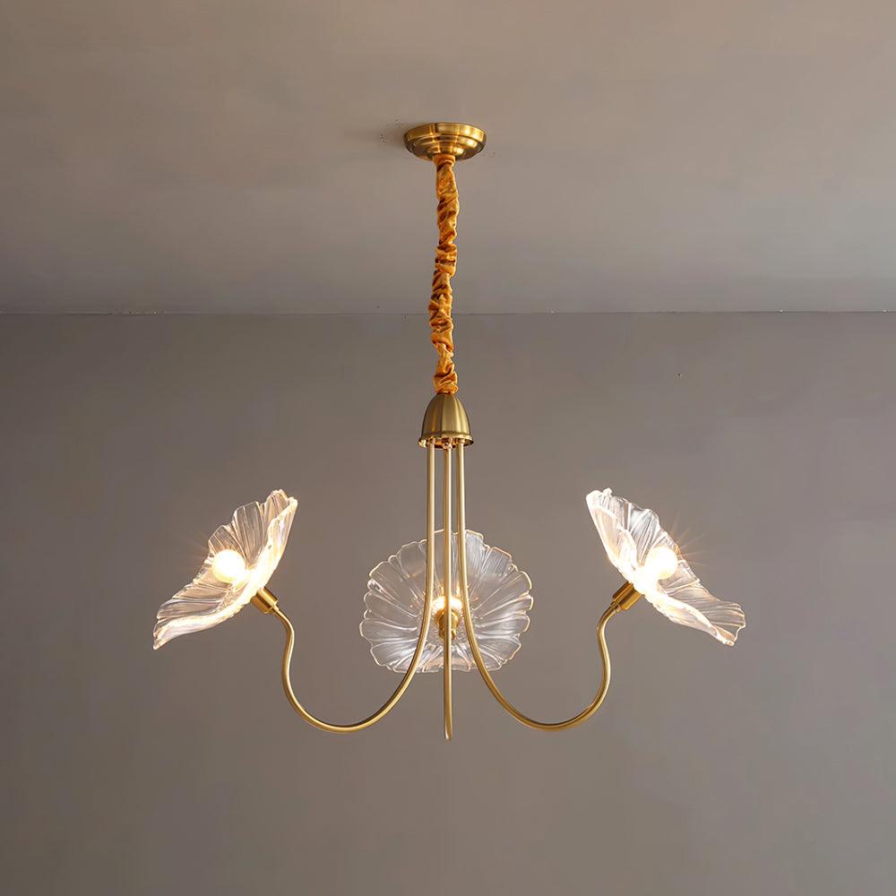 Elegant Frosted Glass Flower Chandelier