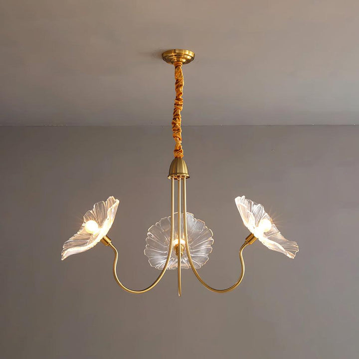 Elegant Frosted Glass Flower Chandelier