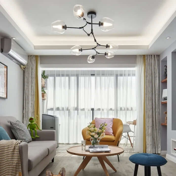 Modern Bubble Glass Sputnik Chandelier