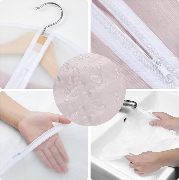 Keep garments pristine with 24 breathable PEVA suit & dress protection covers.