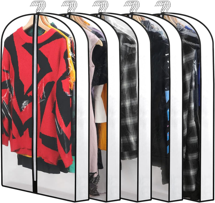 24 breathable PEVA covers for suits, dresses, and formal wear, ensuring longevity.