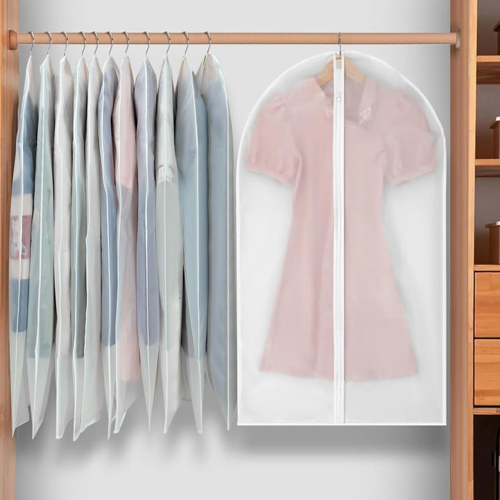 Essential wardrobe solutions: 24 PEVA clothes protection bags in multiple sizes.