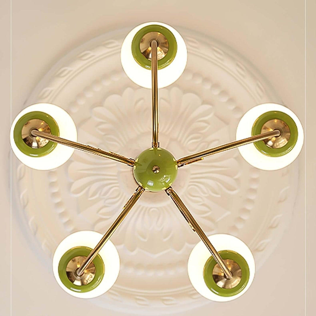 Elegant Green Onyx Chandelier | 3 & 5 Heads