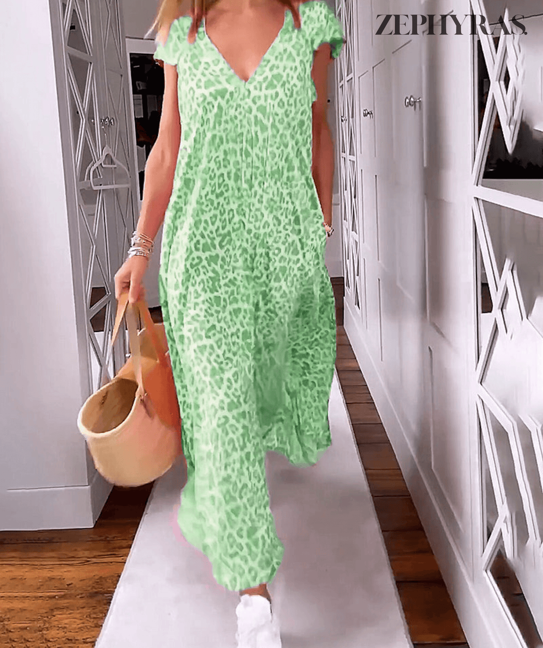 Summer V-Neck Printed Dress