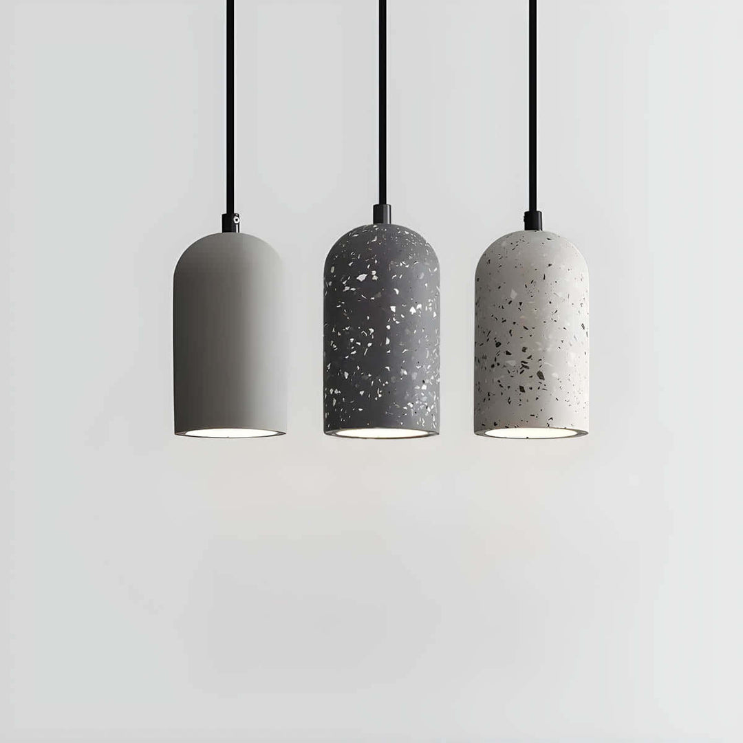 Modern Concrete Pendant Light - 9.6cm Dia x 18.5cm H