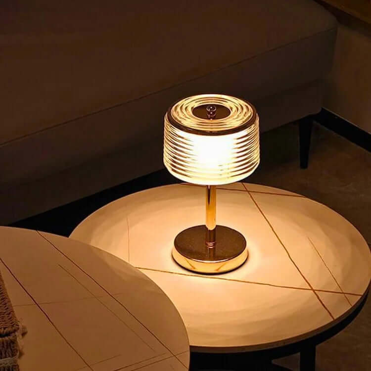 Modern LED Ring Table Lamp, 3 Light Modes, 30cm Tall