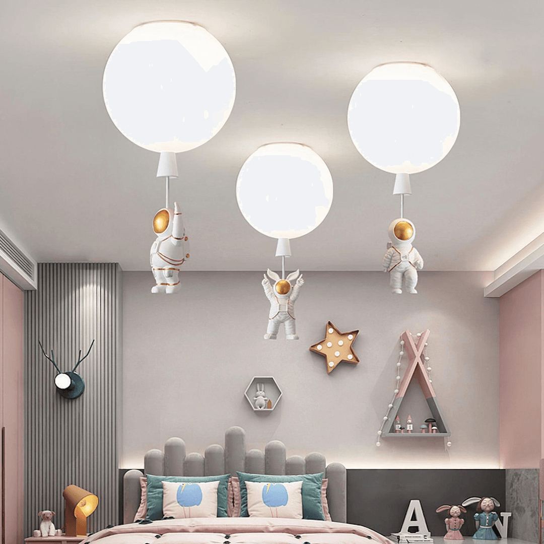 Modern Moon Astronaut LED Ceiling Light