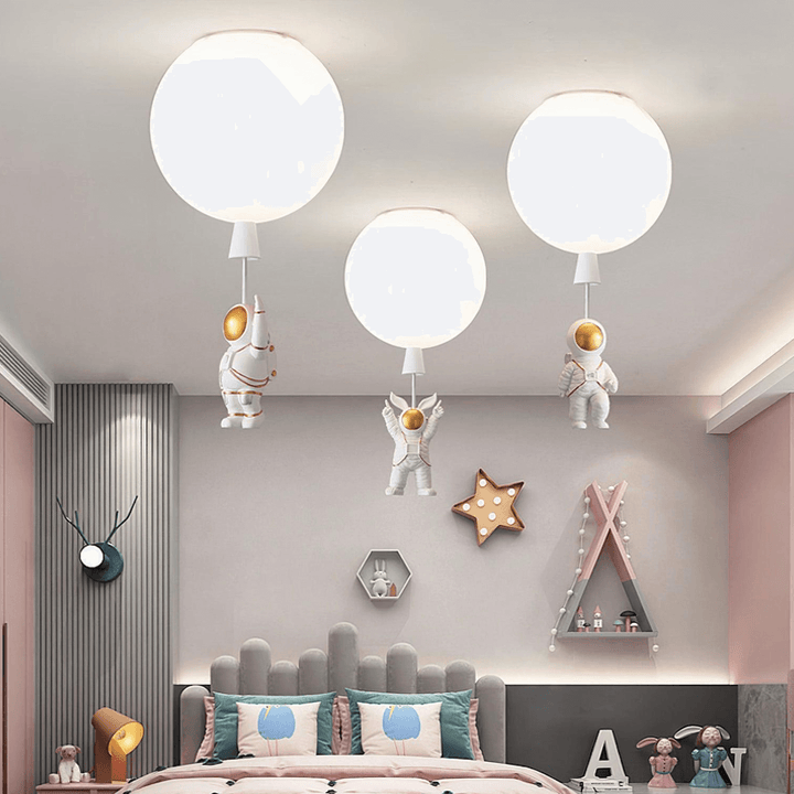 Modern Moon Astronaut LED Ceiling Light