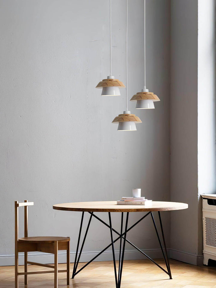 Natural Stone & Wood Pendant Lamp