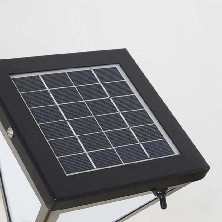 Modern Solar LED Outdoor Lamp - Black