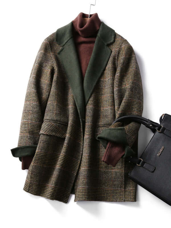 Women's Checked Winter Coat