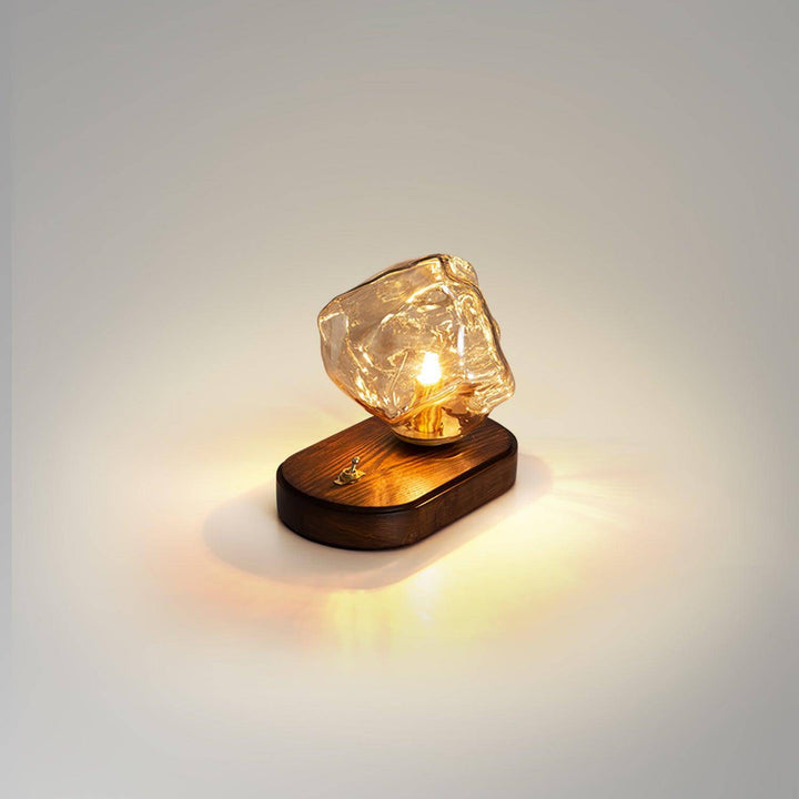 Elegant Glass Table Lamp with Metal Base