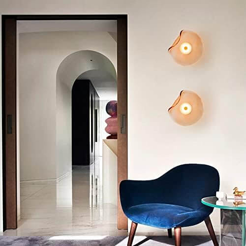 Modern Amber Glass Wall Light