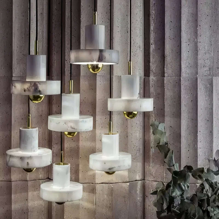 Marble Pendant Lamp with Integrated LED