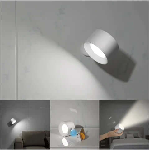 Cordless LED Wall Lamp with 360° Rotation