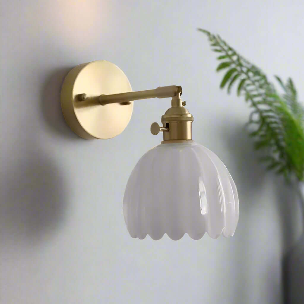 Tulip Flower Bud Glass Wall Lamp