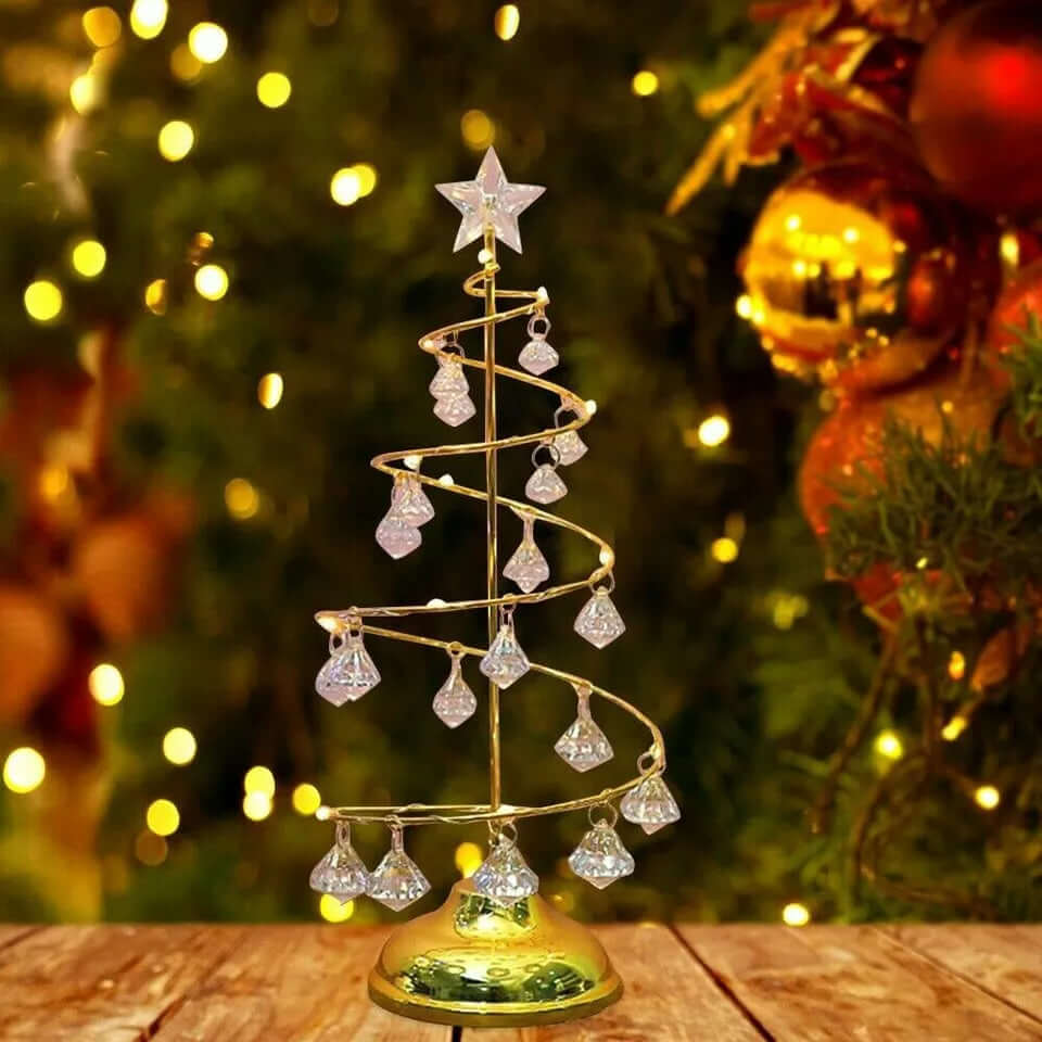 Crystal LED Christmas Tree - Battery Powered - 33cm
