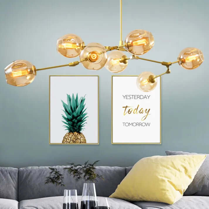 Modern Bubble Glass Sputnik Chandelier