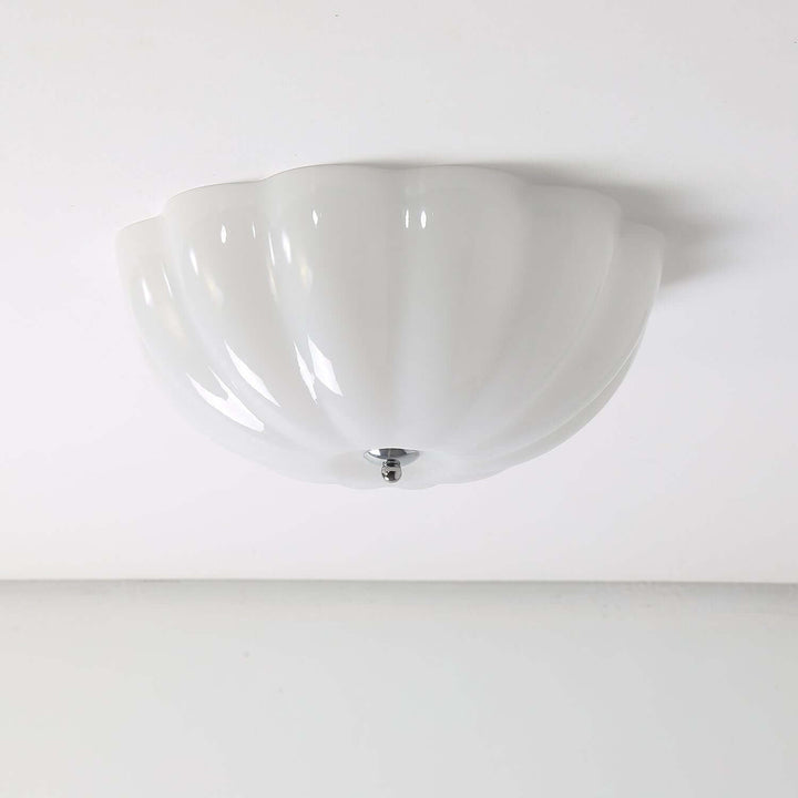 Opal Glass Shell Ceiling Lamp 38cm