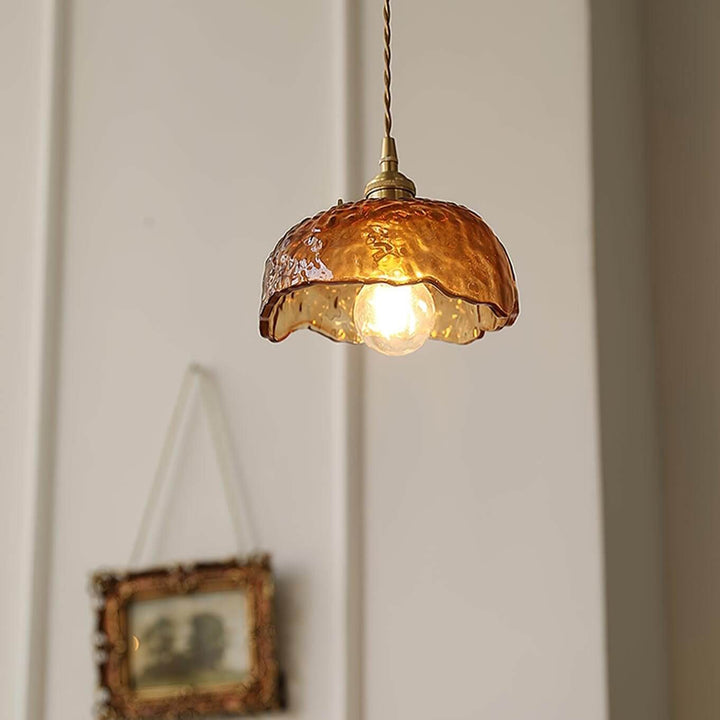 Brown Glass Pendant Light Fixture