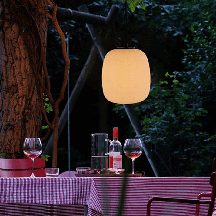 Waterproof Outdoor Pendant Lantern - Retro Metal Design