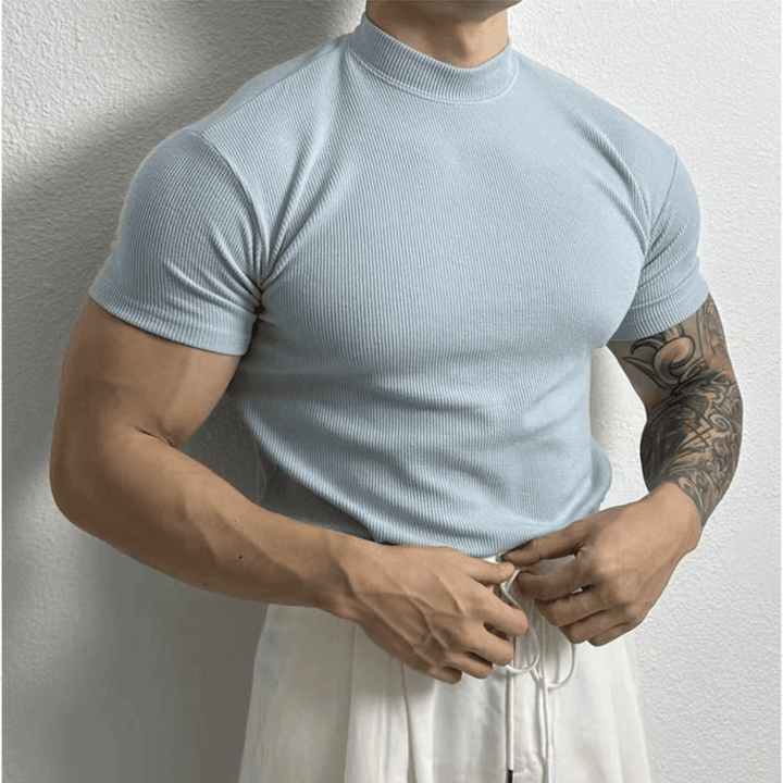 Men's Fitted Ribbed Knit Top