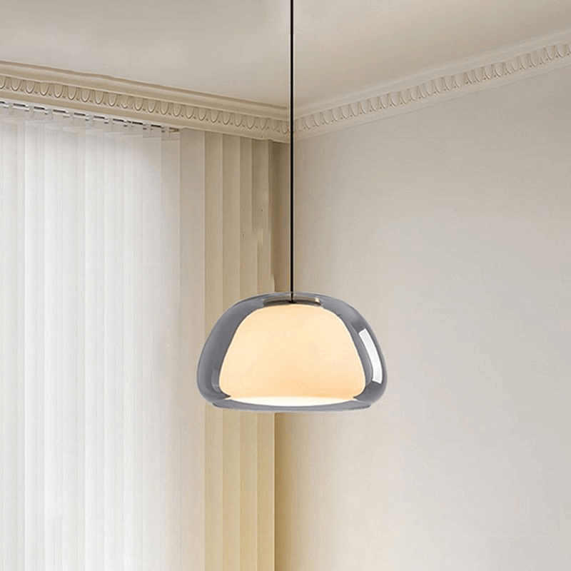 Modern White Glass Pendant Light