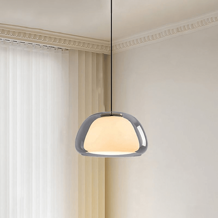 Modern White Glass Pendant Light