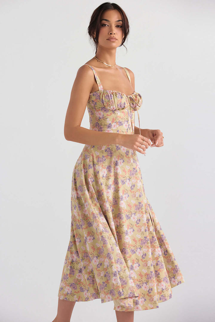 Printed Bustier Dress - Summer Dress