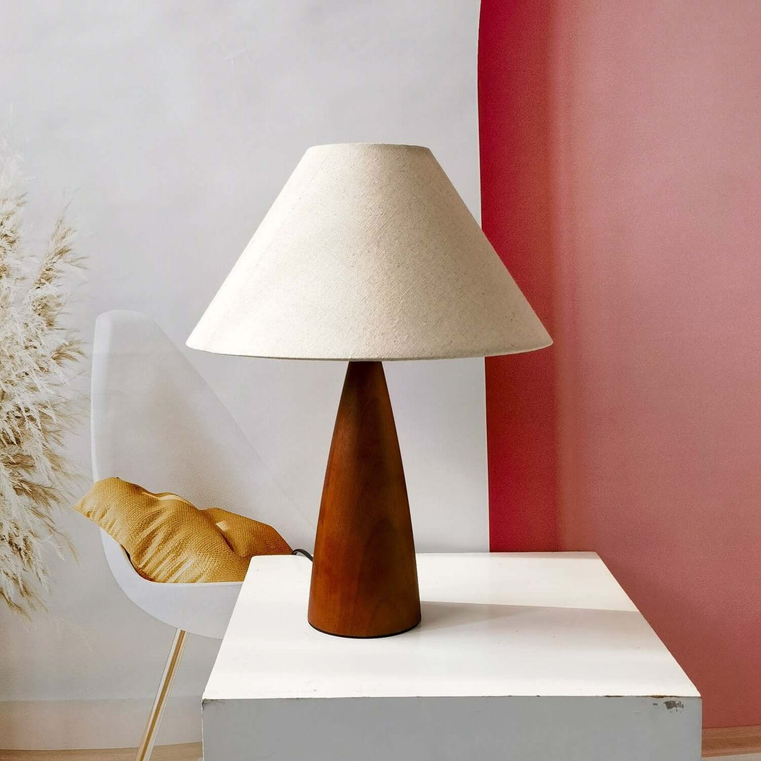 Solid Wood Table Lamp with Classic Design