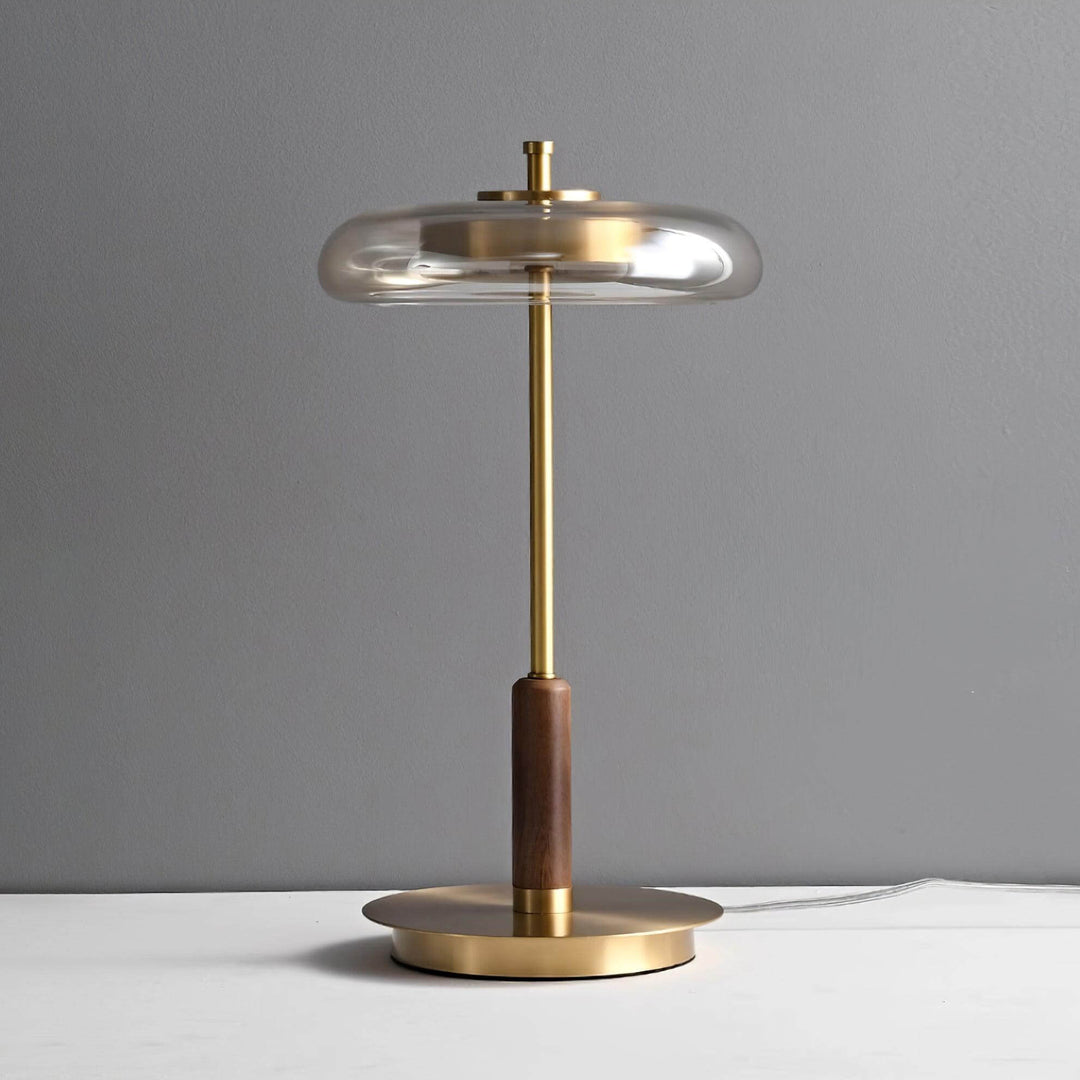 Modern Glass & Metal LED Table Lamp
