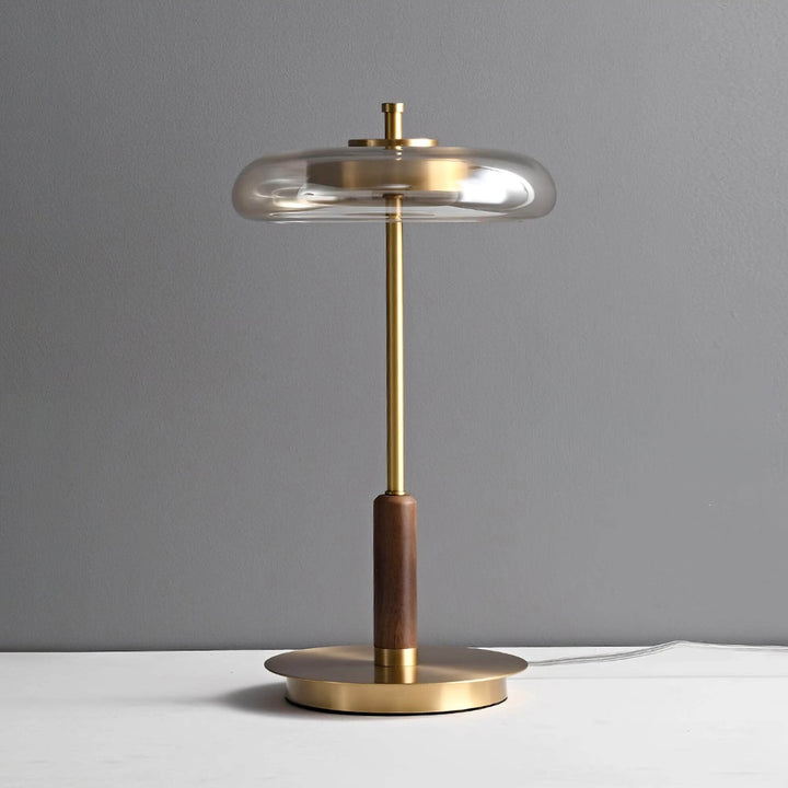 Modern Glass & Metal LED Table Lamp