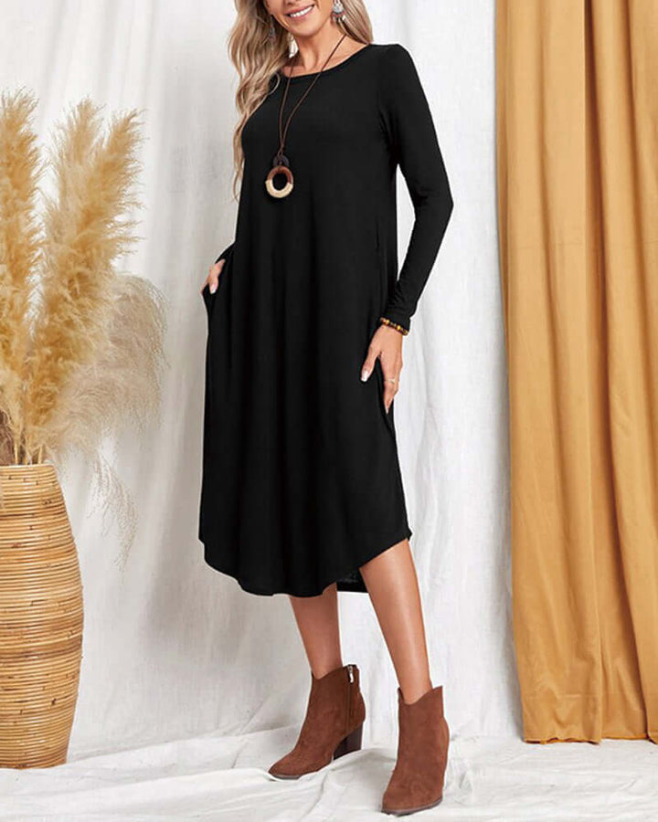Women's Cozy Long-Sleeve Winter Dress