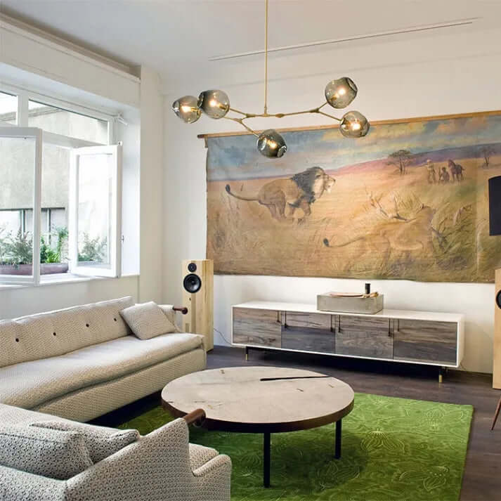 Modern Bubble Glass Sputnik Chandelier