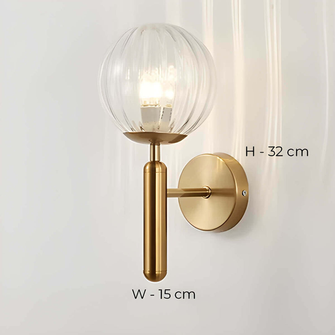 Mid-Century Modern Glass Wall Lamp