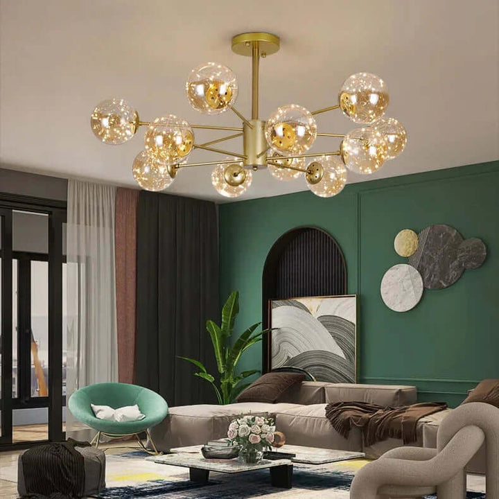 Elegant Glass Ball Chandelier