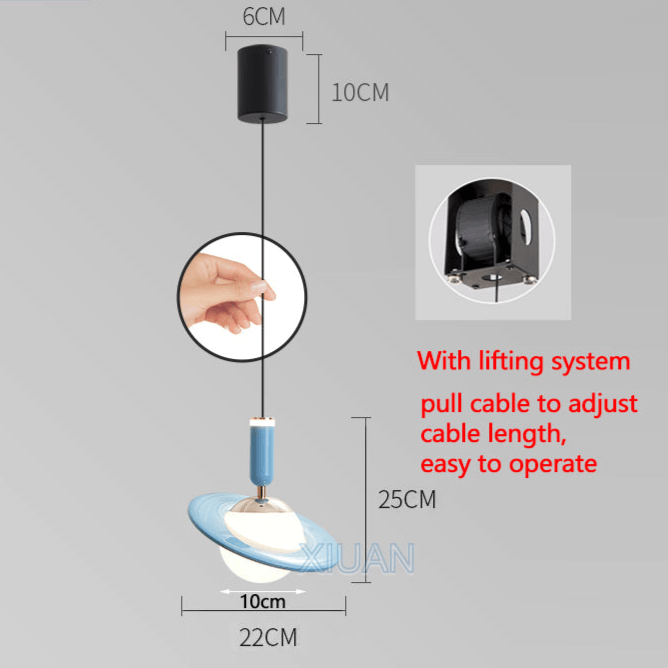 Modern Ring Pendant Light Chandelier, Adjustable, LED