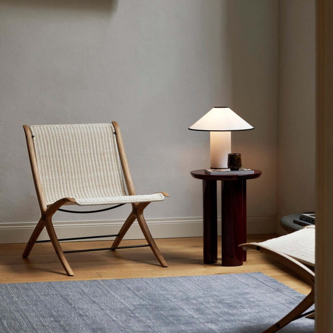 Elegant Metal & Fabric Table Lamp 32cm