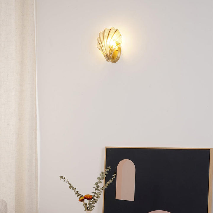 Seashell Wall Light Fixture, Nautical Decor, 20cm