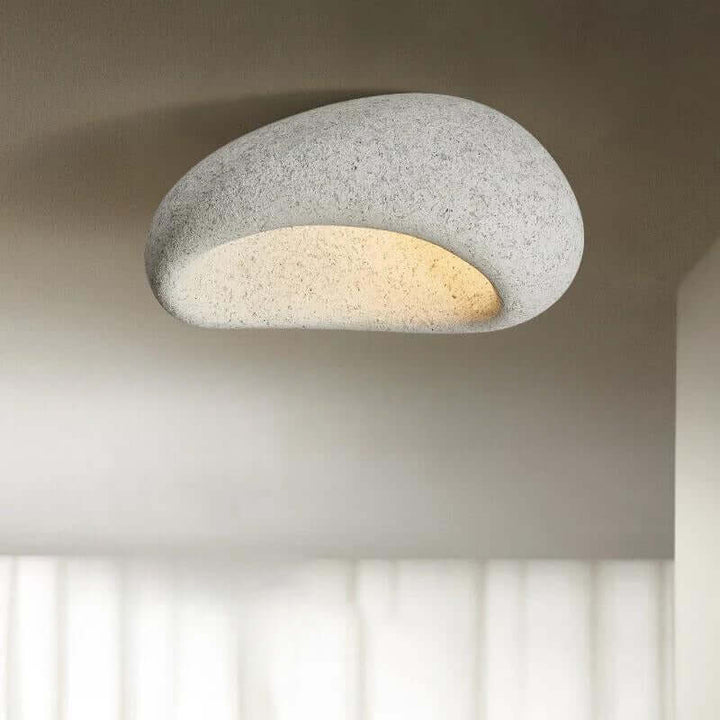 Wabi-Sabi Style Resin Ceiling Light Fixture