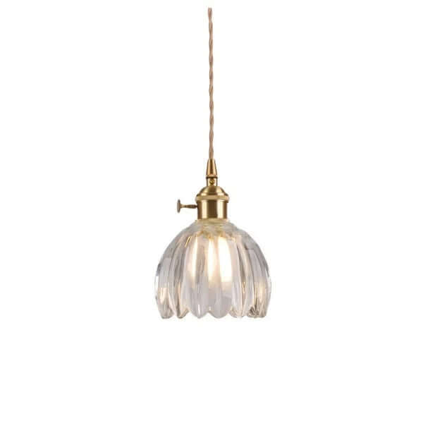 Retro Glass Flower Pendant Light