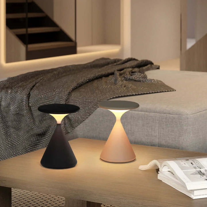 Cordless Hourglass Table Lamp