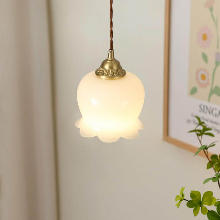 Floral Pendant Lamp, Elegant Hanging Ceiling Light Fixture