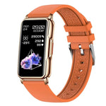 Gold dial with orange strap