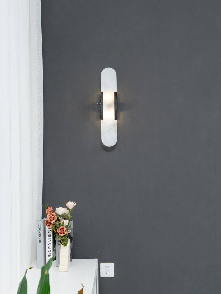 Elongated Alabaster Wall Lamp