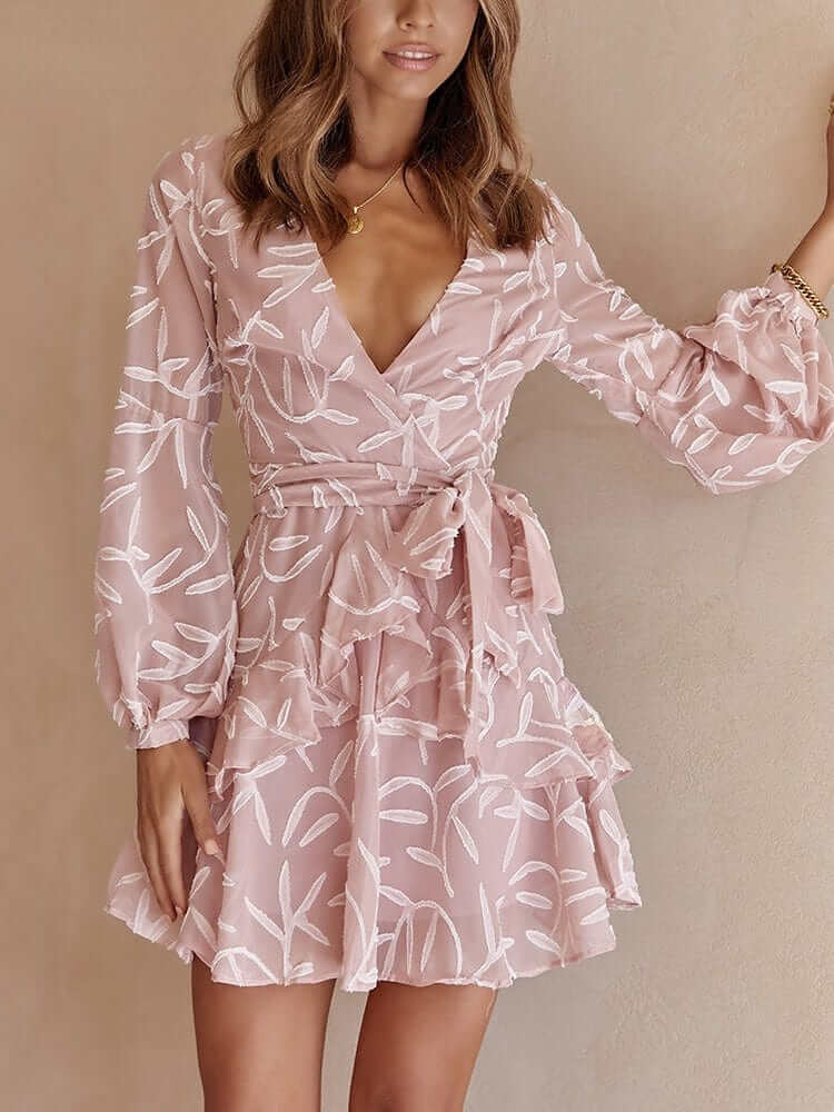 Elegant Lace-Up Mini Dress