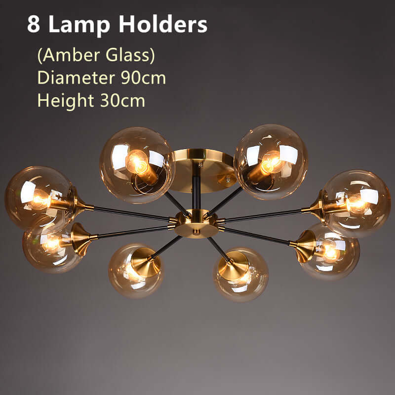 Modern Copper LED Chandelier